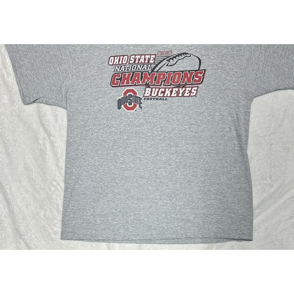 VTG Ohio State Buckeyes 2002 NCAA Football National Champions Gray T-Shirt Sz XL - Picture 4 of 9